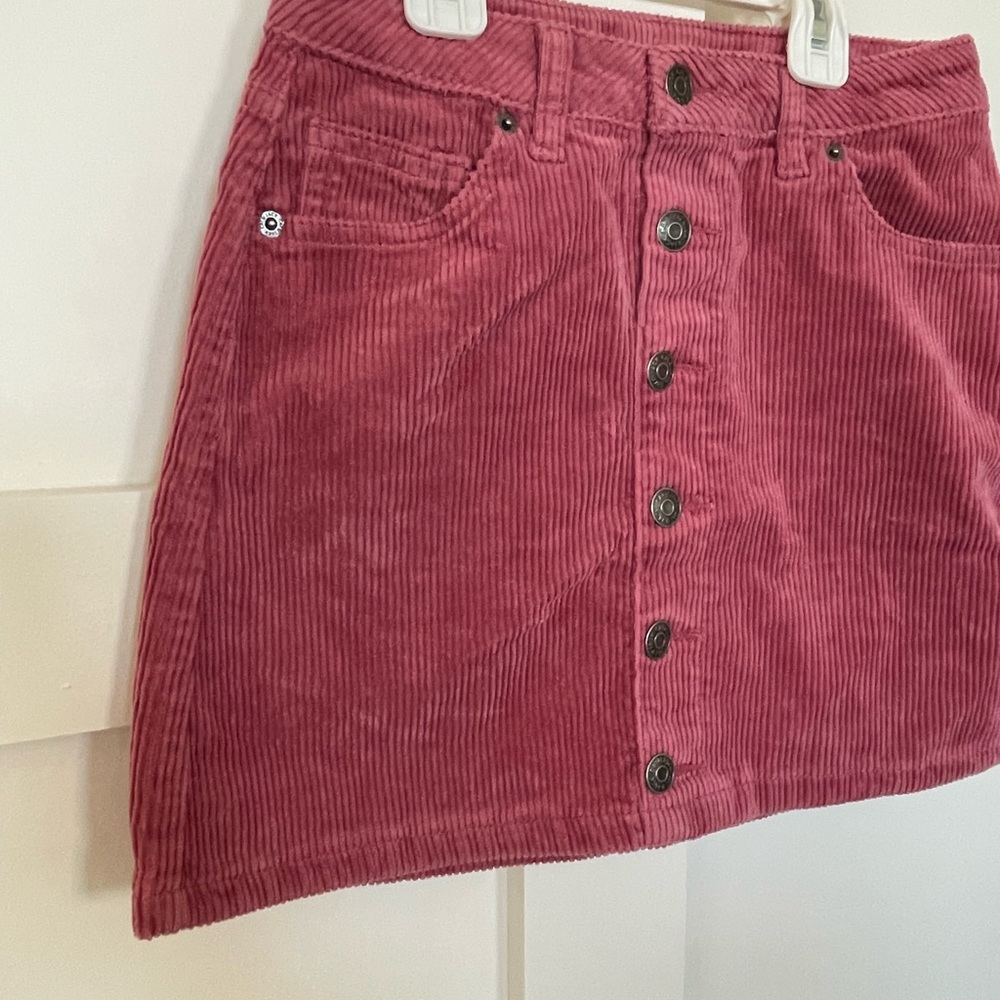 Muted Rose Corduroy Skirt